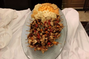 Chicken Kaboobs and Cheese Tray